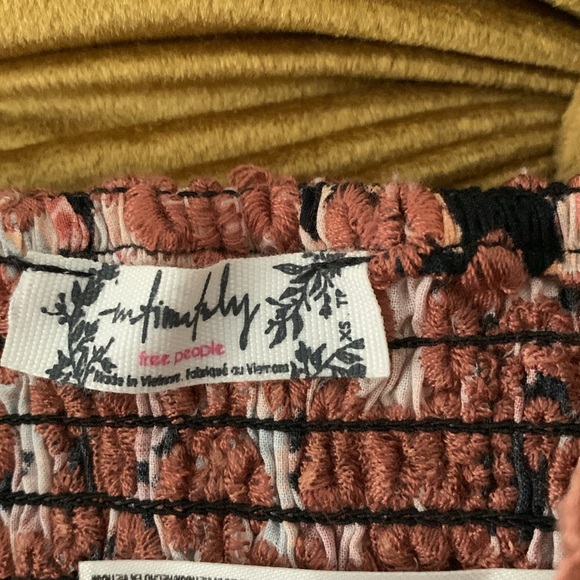 Free People Intimately Lace Bralette Floral Pink Brown Boho Hippie - Picture 5 of 7